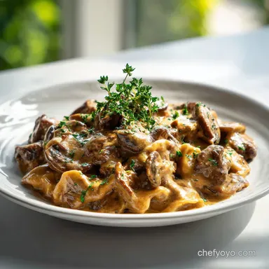 Beef Stroganoff with Sirloin in 30 Minutes Recipe Card