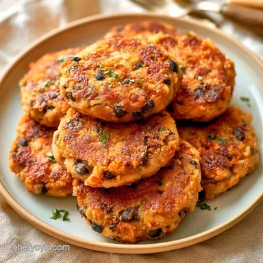 Black Beans Patty Recipe for 4 Patties Recipe Card