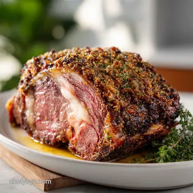 BoneIn Rib Roast: Reverse-Sear for Juicy, Crispy Crust! Recipe Card