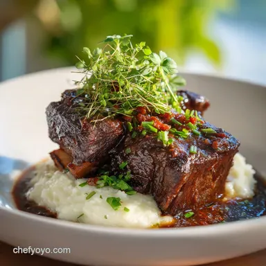 Braised Short Ribs Recipe for 5 Servings Recipe Card