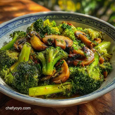 Broccoli and Mushroom Stir Fry in 15 Minutes: Umami Rich & Snap Crisp Recipe Card