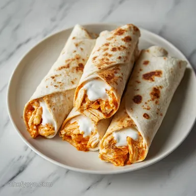 Buffalo Chicken Wraps: Air Fryer Recipe Card