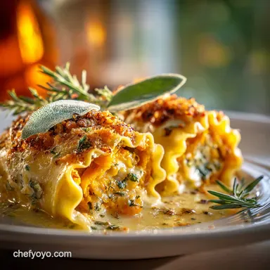 Butternut Squash Lasagna Rolls The Best Brown Butter Sage Recipe Recipe Card