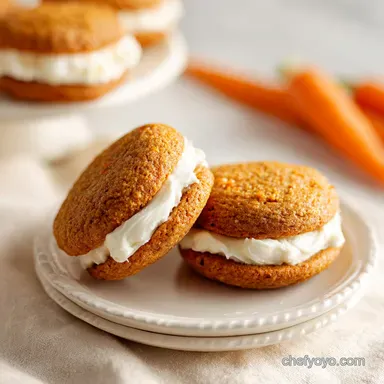 Carrot Cake Cookies with Cream Cheese Filling for 16 Servings Recipe Card