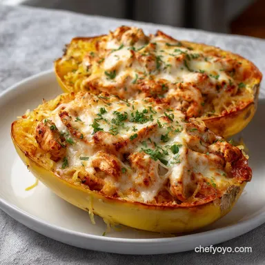 Cheesy Baked Spaghetti Squash Boats Italian Herb C: Low Carb Win Recipe Card
