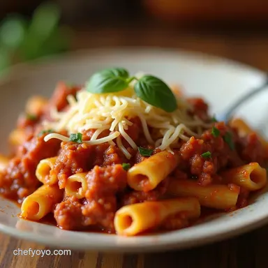 Easy Baked Ziti with Rich Meat Sauce in Under an Hour Recipe Card