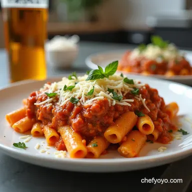 Easy Baked Ziti with Rich Meat Sauce in Under an Hour