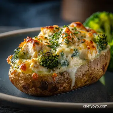 Cheesy Chicken and Broccoli Stuffed Potatoes Creamy Twice Baked Comfort