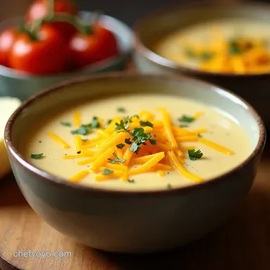 The Best Homemade Cheddar Garlic Herb Potato Soup Recipe Card