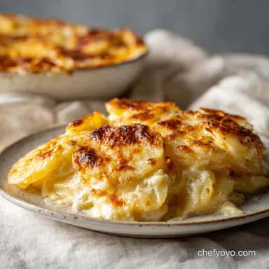 Cheesy Potato Casserole in 45 Minutes with Frozen Hash Browns Recipe Card