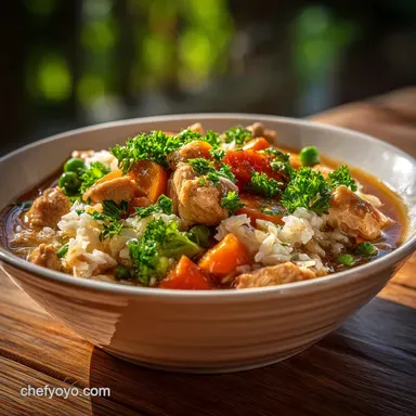 Homemade Dog Food: Vet-Approved Chicken Rice Veggie Stew Recipe Card