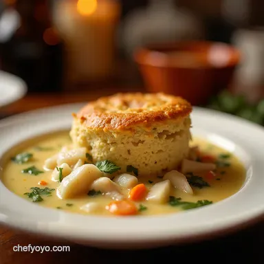 Ultimate Deconstructed Chicken Pot Pie Soup with Biscuits Recipe Card