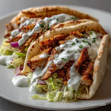 Chicken Shawarma with Creamy Garlic Sauce for 4 Recipe Card