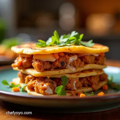 Chicken Tinga Tortilla StackUps My Fiesta Sandwich Recipe Card
