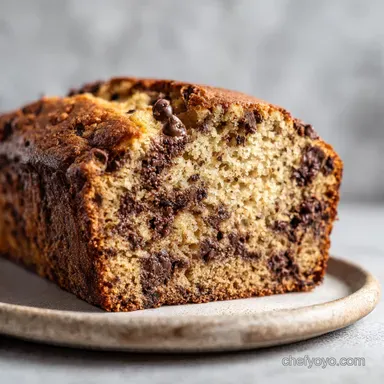 Chocolate Chip Banana Bread: Moist Loaf for 12 Servings