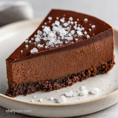 Chocolate Dessert Recipe with Sea Salt for 12 Servings: Silky Recipe Card