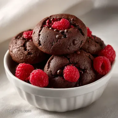 Chocolate Raspberry Cookies for 10 Cookies Recipe Card