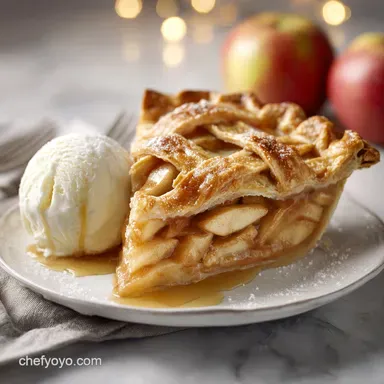 Classic Apple Pie Recipe with Crispy Crust for 8 Servings