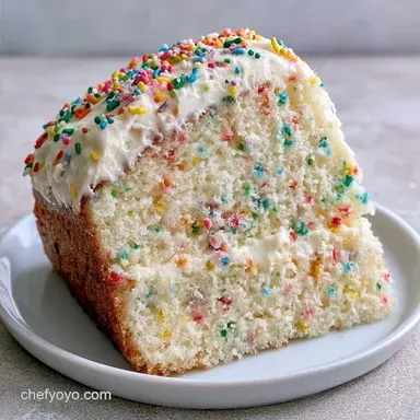 Confetti Dot Cake for 8 Cake Cups