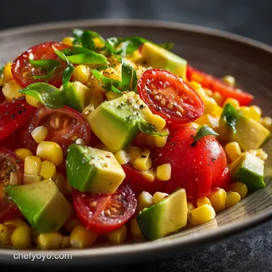 Corn Tomato Avocado Salad The Best 30Minute Summer Corn Salad Recipe Recipe Card