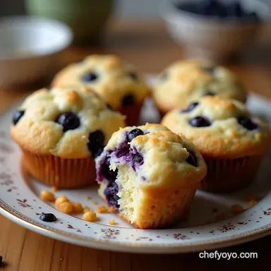 HighProtein Blueberry Cottage Cheese Muffins Recipe Recipe Card