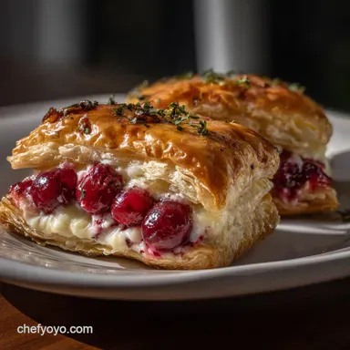 New Years Eve Appetizer with Cranberry and Brie Recipe Card