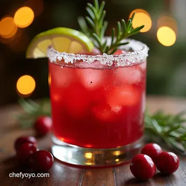 Christmas Margarita Recipe Cranberry Rosemary Holiday Cheer Recipe Card