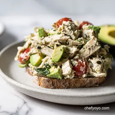 Creamy Avocado Chicken Salad Ditch the Mayo Recipe Card