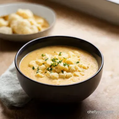 Warm Up on a Chilly Day Creamy Cauliflower Chowder So Easy Recipe Card