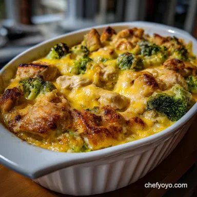 Chicken Divan Chicken and Broccoli Casserole: Ultra Creamy Recipe Card