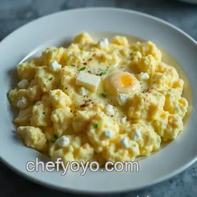 My Easy & Creamy Scrambled Eggs Cottage Cheese Recipe for Breakfast Bliss Recipe Card