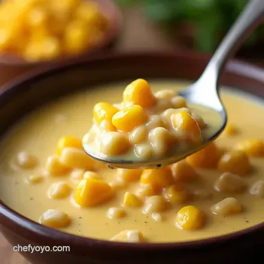 Creamy Crockpot Corn Chowder Easiest Comfort Food Recipe Card
