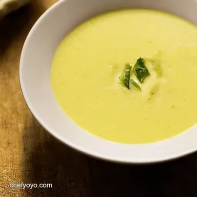 Leek Soup Recipe Creamy Potato Comfort Vichyssoise Style Recipe Card