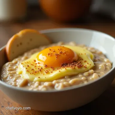 Creamy Eggnog Overnight Oats Recipe for Easy Breakfast Recipe Card