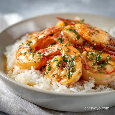 Creamy Garlic Butter Shrimp for 4 Recipe Card