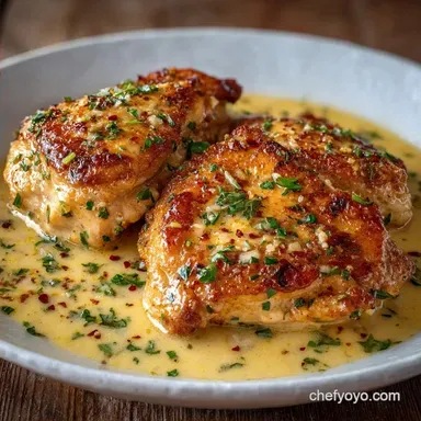 Creamy Garlic Chicken Thighs in 30 Min