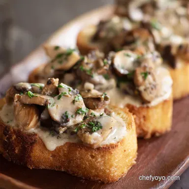 Simple Mushroom Recipes Creamy Garlic Toast Quick Easy Recipe Card