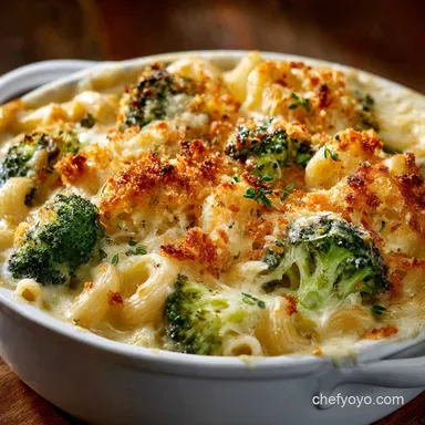 Macaroni and Cheese Soup with Broccoli Ultra-Creamy Comfort Food Recipe Card