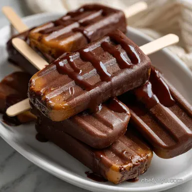 Chocolate Peanut Butter Banana Yogurt Pops: Ultra Creamy Recipe Recipe Card
