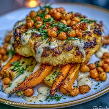 Tahini Veggie Bowl for 4 Servings Recipe Card