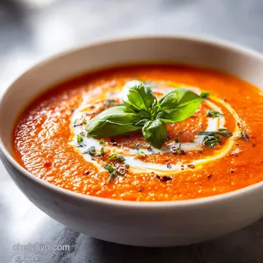 Creamy Tomato Basil Parmesan Soup: Silky Recipe Card