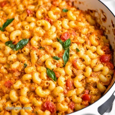 Creamy TomatoBasil Cavatappi Bake Easy Family Favorite Recipe Card
