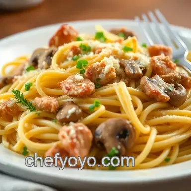 Easy Tuna Tetrazzini: My Grandma's Comforting Pasta Bake Recipe Card