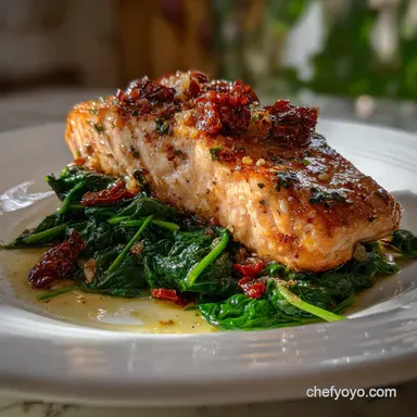 Creamy Tuscan Salmon with Spinach and: Perfect 30-Minute Meal Recipe Card