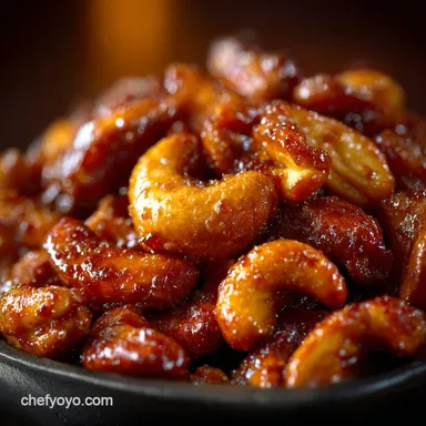 Candied Cashews: Perfectly Crisp Sweet Salty Glazed Nuts Recipe Card