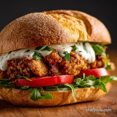 Air Fried Chicken Sandwich UltraCrispy Juicy Healthy LowFuss Recipe Recipe Card