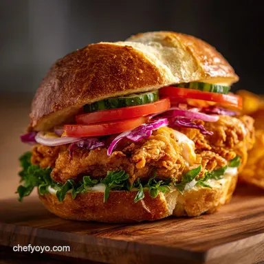Air Fryer Chicken Sandwich: Ultimate Crispy, Juicy, Healthy Recipe Recipe Card
