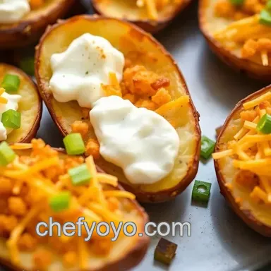 How to Make Delicious Crispy Air Fryer Potato Skins with Cottage Cheese Recipe Card