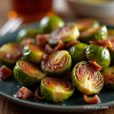 The Proper Roast MapleBalsamic Bacon Brussels Sprouts Recipe Card