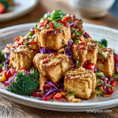 Peanut Tofu Bowl for 4 Servings